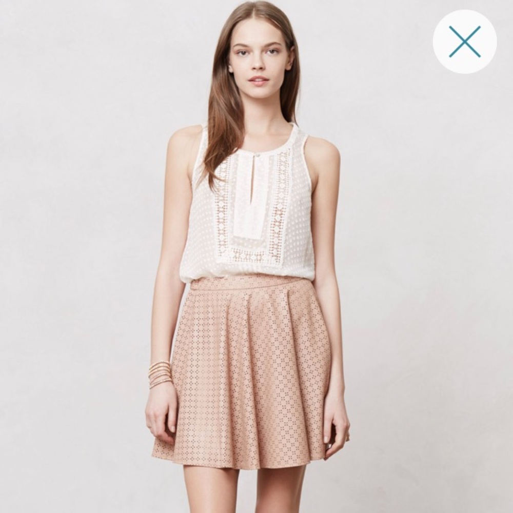 Anthropologie Vegan Leather Skirt